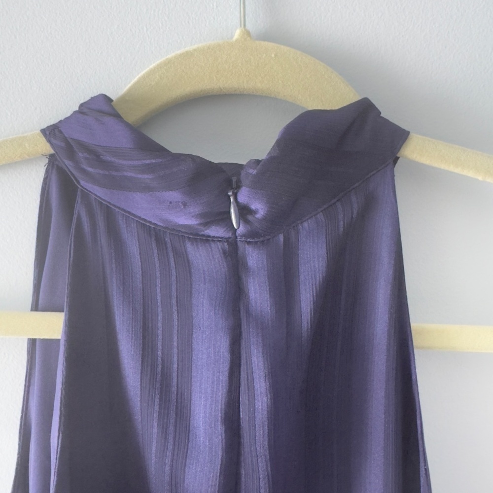 Banana Republic Navy Blue Halter Stripe Dress Size 6 - Picture 7 of 11